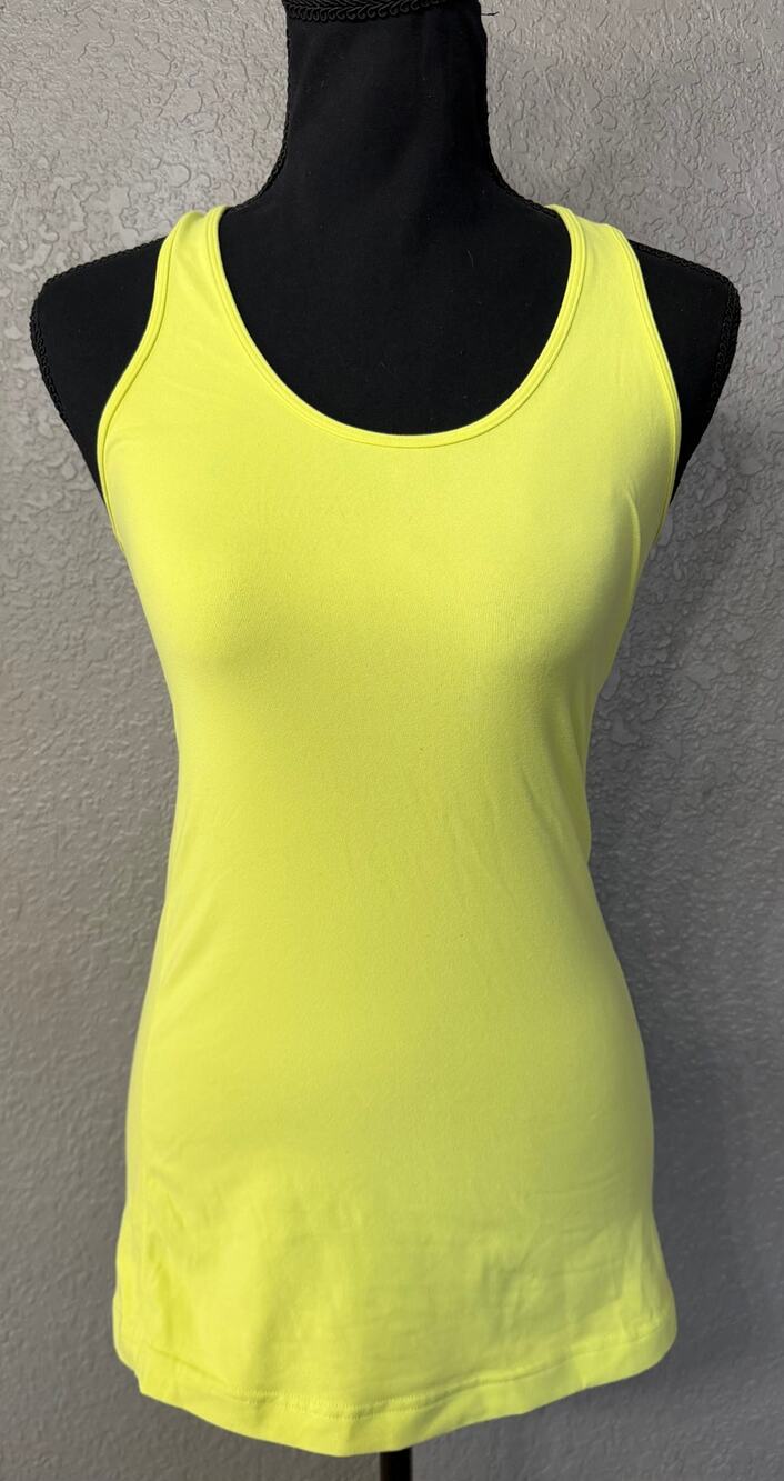 Lululemon Womens Sz S Yellow Racerback Tank Top Activewear Yoga Running